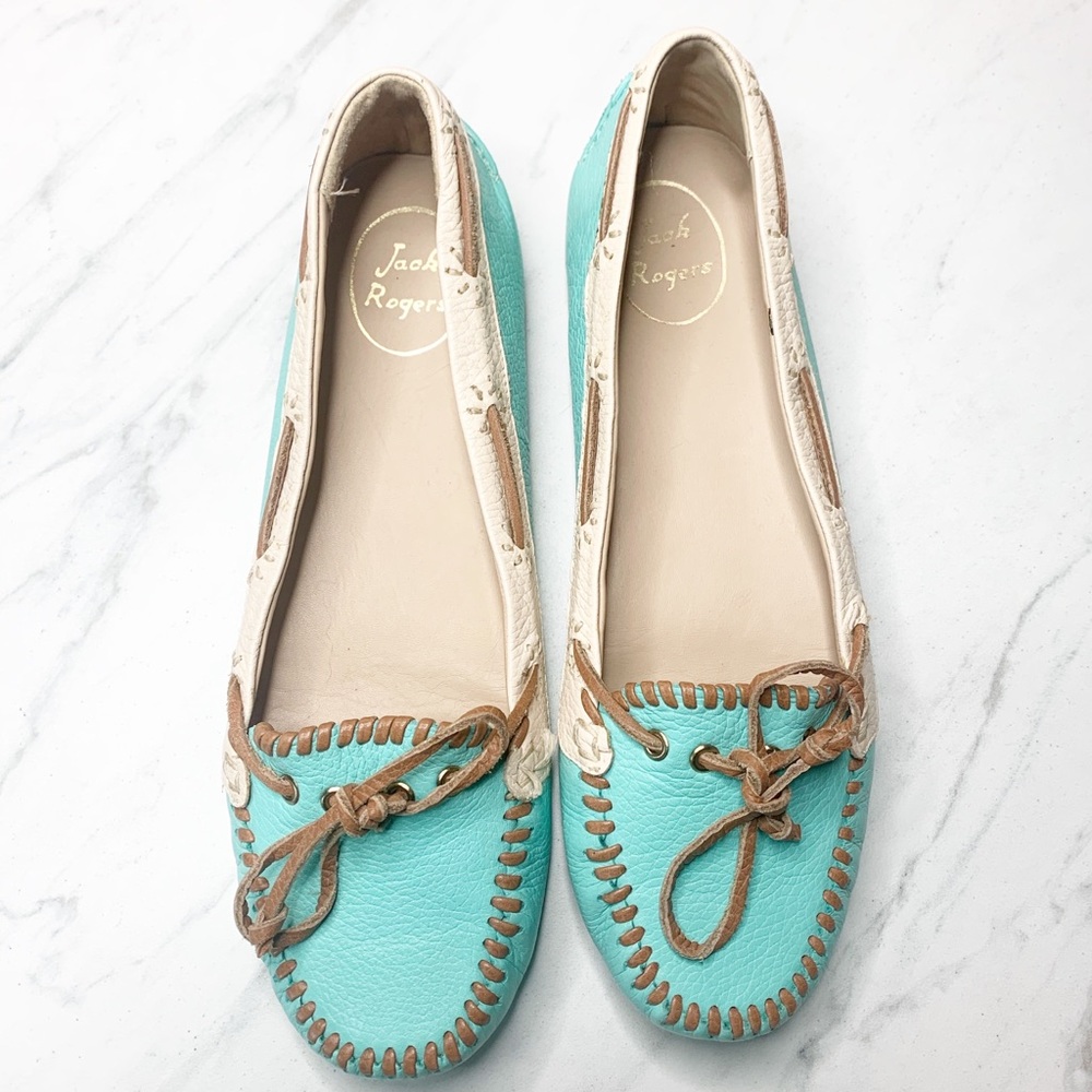Jack Rodger blue leather loafers